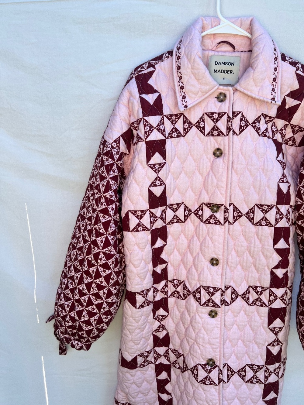 Damson madder quilted dahlia coat - Picture 2 of 11